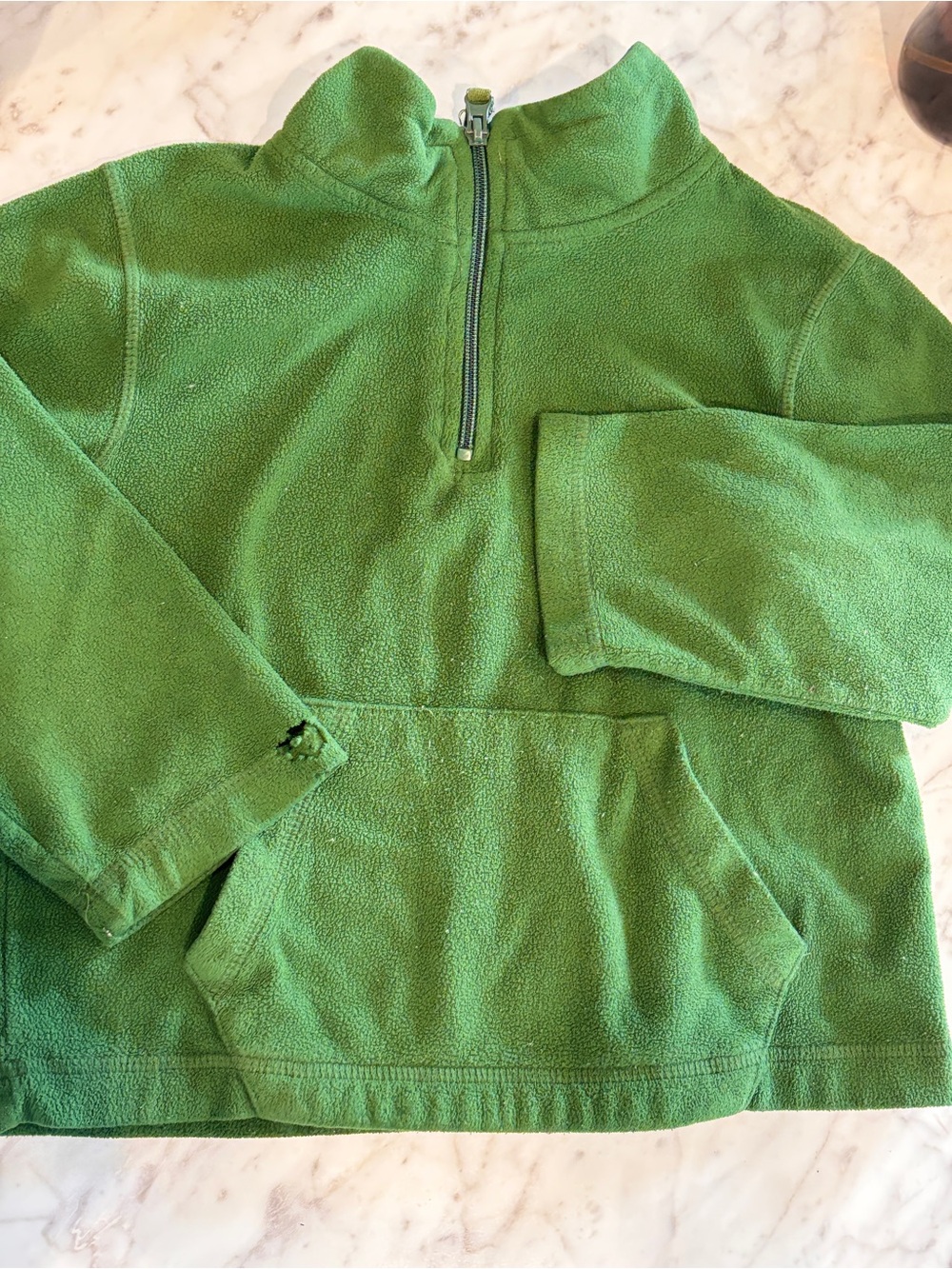 Arizona Jean Company Kids Green Half-Zip Fleece Pullover